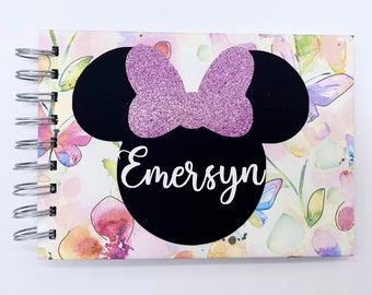 Disney Autograph Book, Glitter Minnie Mouse, Photo Album, Memory Book, Signature Book