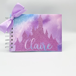 Personalized Glitter Castle Autograph Book, Disney World Vacation