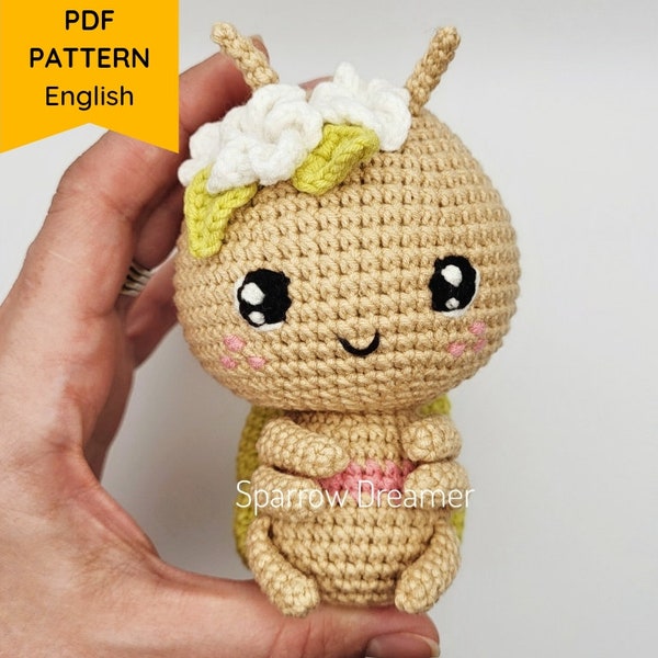 PATTERN: Crochet butterfly, Amigurumi bug, Spring crocheted beetles, PDF in ENG