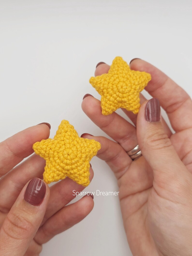 Patrón de mini estrella de ganchillo Amigurumi: PDF en inglés (NO apto para principiantes) imagen 2