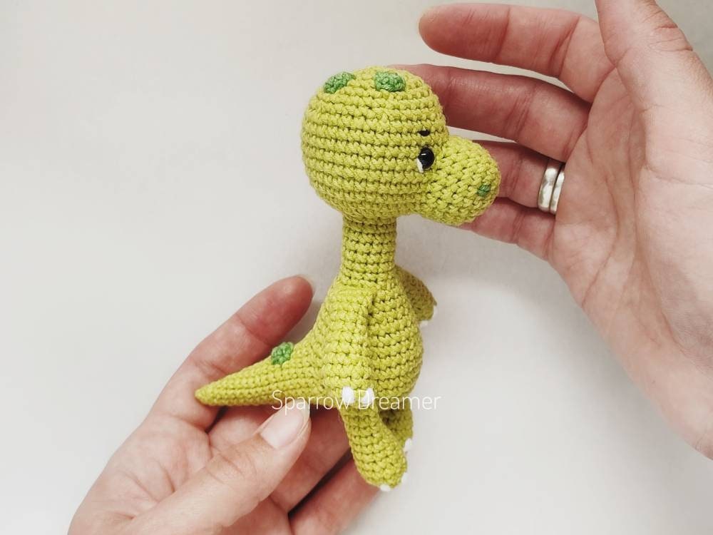 Crocheted Diplodocus PATTERN, Crochet Mini Dinosaur, Easy Amigurumi ...