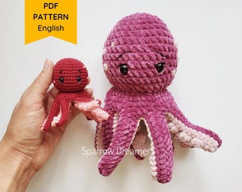 Amigurumi Octopus Crochet Pattern: Ocean Toy (PDF in ENG)