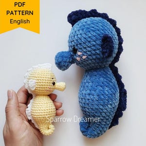 Haakpatroon zeedieren amigurumi: 5-in-1 bundel voor schildpad, pelikaan, kwal, zeepaardje en octopus (pdf in ENG) afbeelding 4