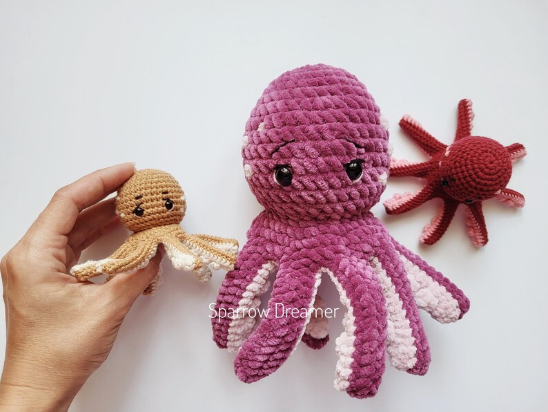 Haakpatroon zeedieren amigurumi: 5-in-1 bundel voor schildpad, pelikaan, kwal, zeepaardje en octopus (pdf in ENG) afbeelding 16