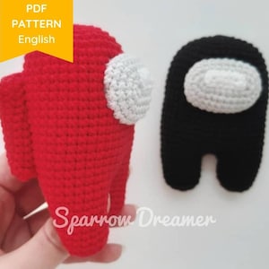SCHEMA Amigurumi: Astronauta e cappelli all&#39;uncinetto, personaggi popolari del gioco, Tutorial PDF in ENG