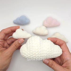 Crochet Mini Cloud PATTERN: Amigurumi Mobile Decor (PDF in ENG)