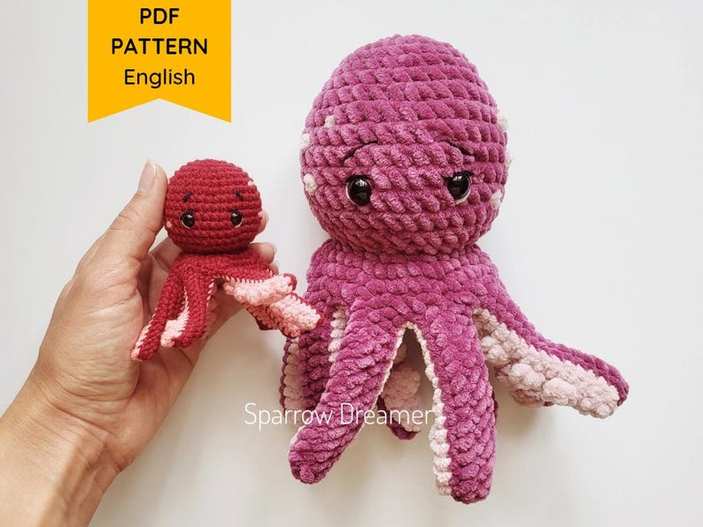 Haakpatroon zeedieren amigurumi: 5-in-1 bundel voor schildpad, pelikaan, kwal, zeepaardje en octopus (pdf in ENG) afbeelding 15