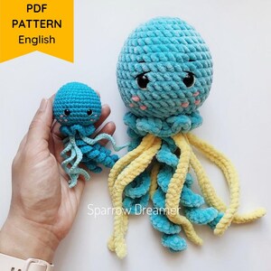 Haakpatroon zeedieren amigurumi: 5-in-1 bundel voor schildpad, pelikaan, kwal, zeepaardje en octopus (pdf in ENG) afbeelding 11