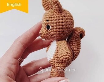 Crochet Squirrel Pattern: Mini Amigurumi Forest Animal (PDF Tutorial in ENG)