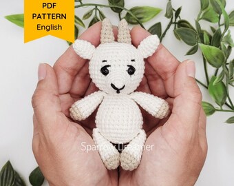 Goat Amigurumi Crochet Pattern: Mini Farm Animal (PDF in ENG)