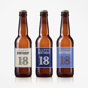Beer Labels - 18th Birthday Gift Boy - Personalized 18th Birthday - 18th Birthday Gifts - Beer Lover Gift - Party Favors for Adults