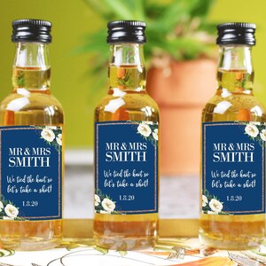 Liquor Bottle Labels - Wedding Favour Stickers - Wedding Party Favours - Personalised Wedding Favours - Beach Wedding Favours