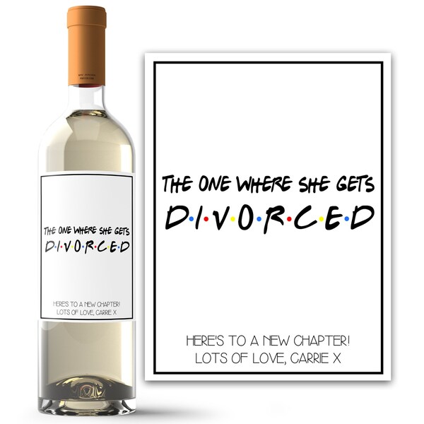 Wine Label - Divorce Gift - Divorce Care Package - Divorce Party