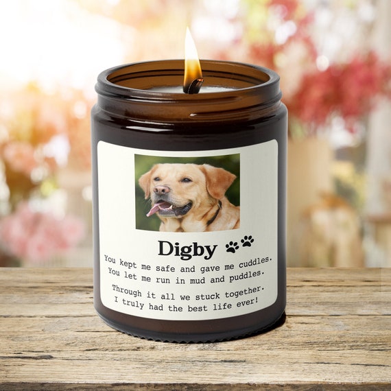 Pet loss memorial candle cheap
