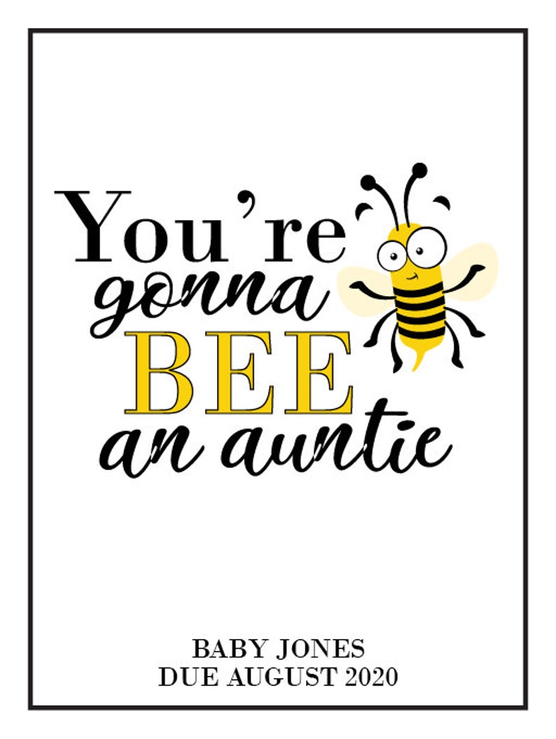 Aunt Baby Announcement Pregnancy Announcement Aunt Etsy