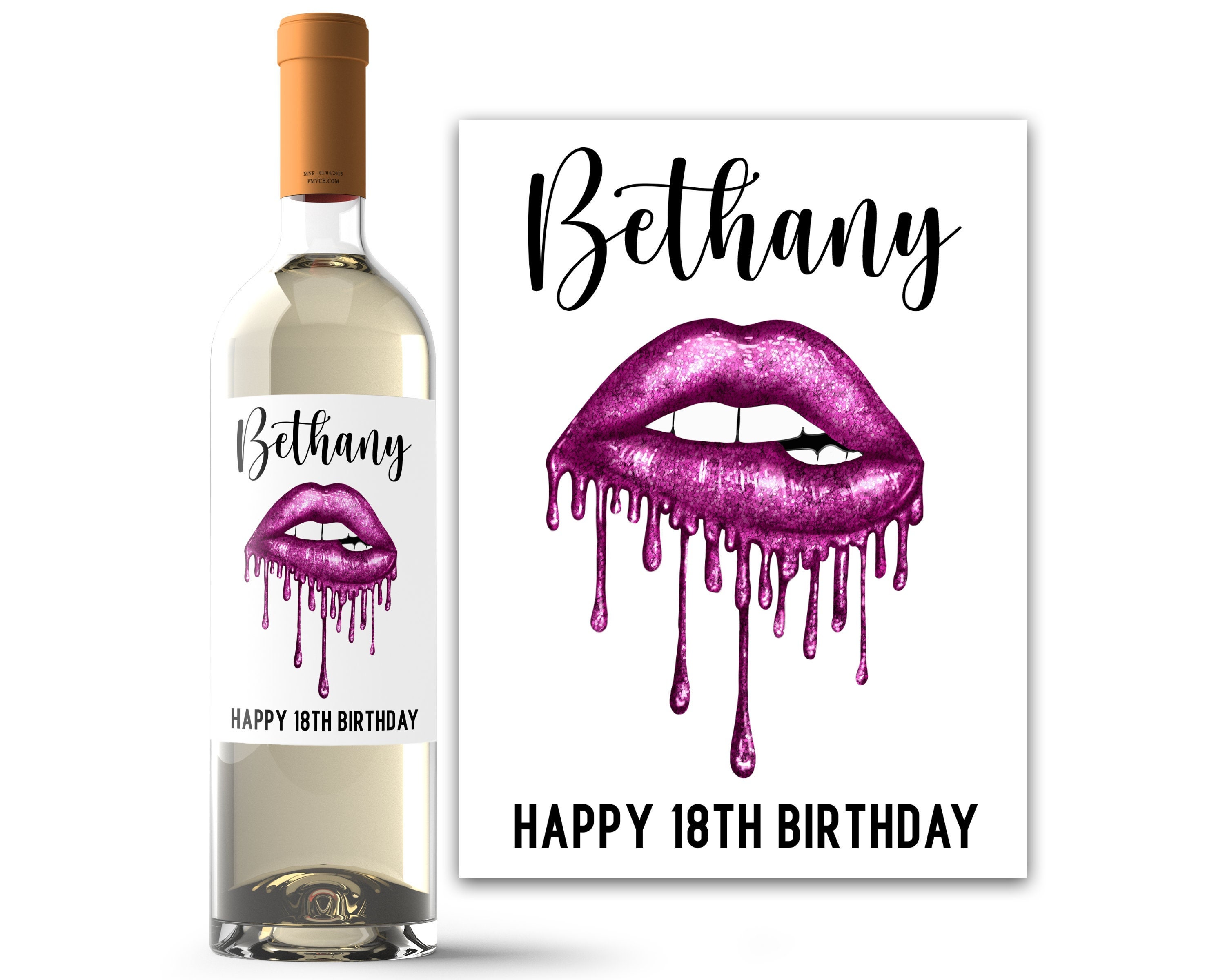 18th birthday bottle labels