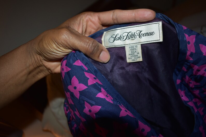 Vintage 1980/'s Saks Fifth Avenue silk peplum blouse