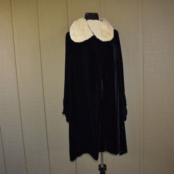 Vintage 1930-1940's Opera Coat with Rabbit collar,