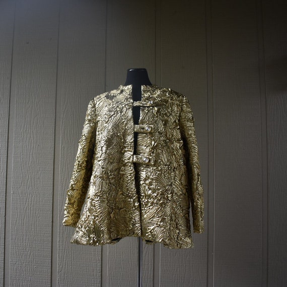 Vintage Gold Pauline Trigere swing coat