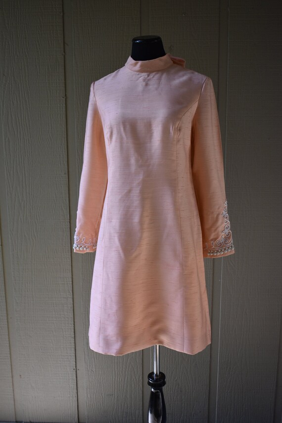 Vintage beaded mod dress