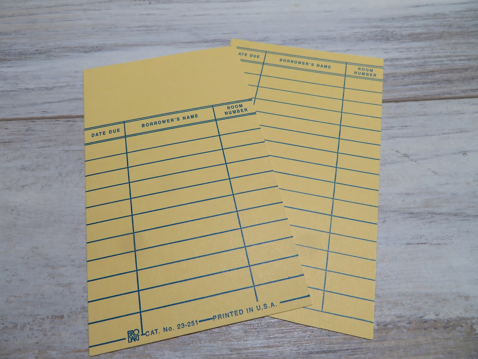 Library's Borrower's Card and Pocket Etsy