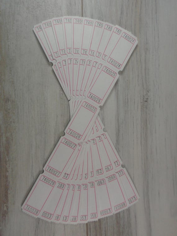 Blank Raffle Ticket White | Etsy