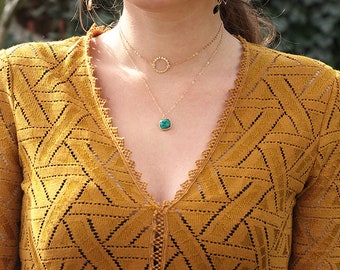 Two Bohemian necklaces in Gold plated  / Gold silver necklace / Gold Choker / Moon necklace