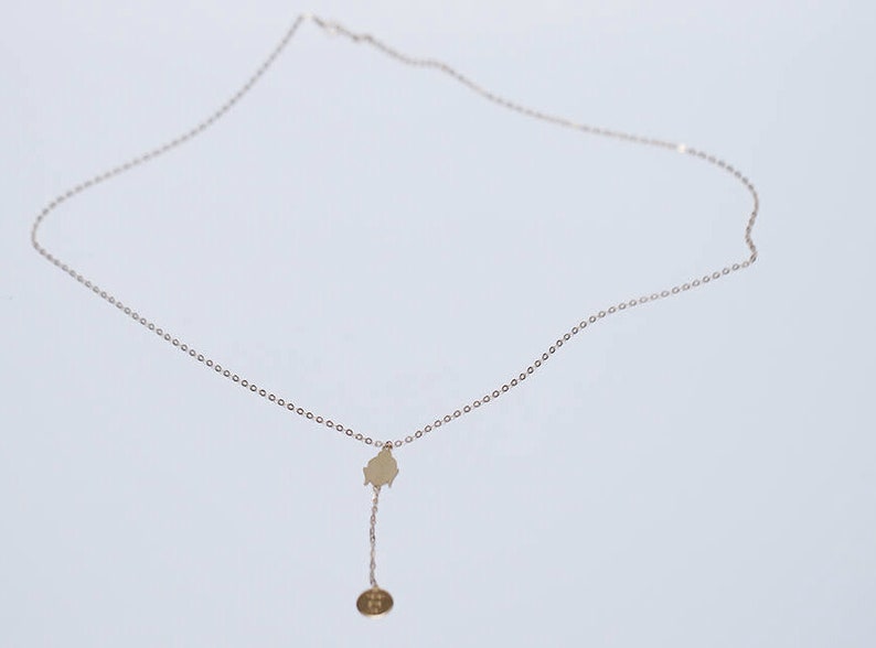 Two Bohemian necklaces in Gold plated / Gold silver necklace / Gold Choker / Moon necklace image 9