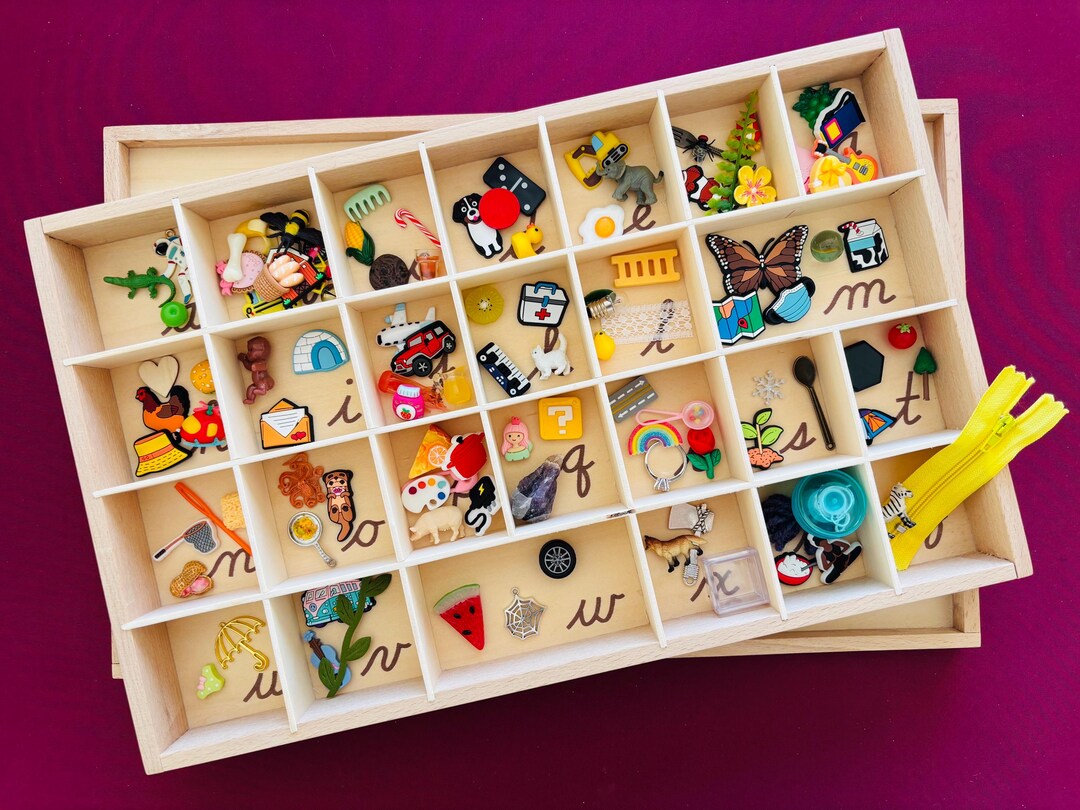 Montessori Alphabet Objects Box Set – Beginning Sounds Matching Game - Etsy