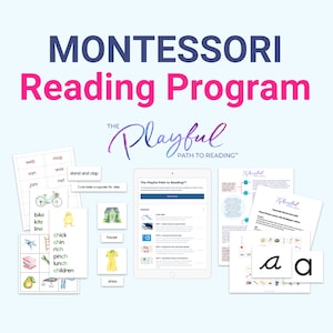 Montessori Reading Program - Montessori Language Curriculum Materials Montessori Homeschool Planner - Montessori Phonics Toddler Education