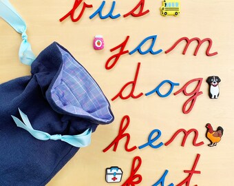Montessori CVC Word Object Set – Preschool Phonics Learning