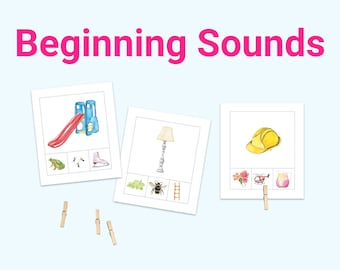Montessori Beginning Sounds Clip Cards – Phonemic Awareness Game (PDF)