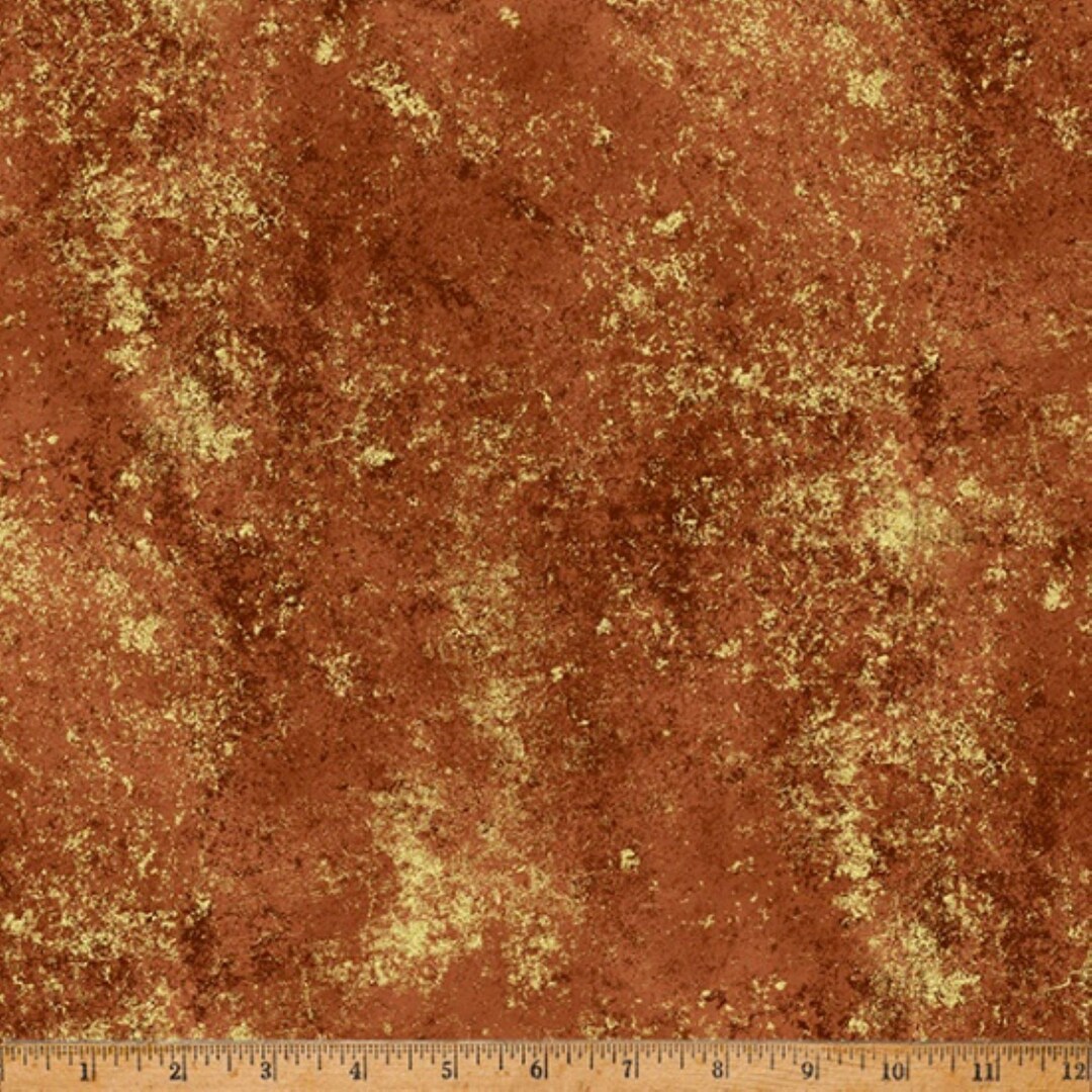 Blue Jay Song Rust/gold Brilliance Texture Blender Fabric W5363-46G ...
