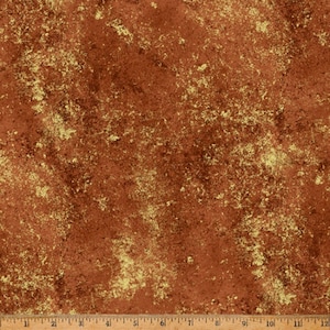 Blue Jay Song Rust/Gold Brilliance Texture Blender Fabric W5363-46G From Hoffman Fabrics