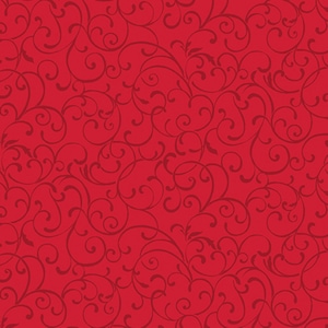 A Botanical Season Scroll Red 13466-10 by Jackie Robinson for Benartex Fabrics
