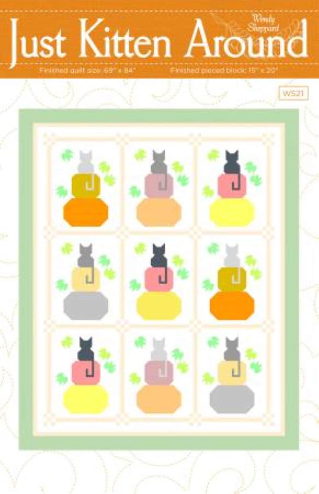 Just Kitten Around Quilt Pattern by Wendy Sheppard Etsy