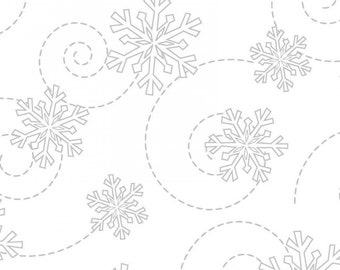 Kimberbell Basics White on White Snowflake 8240-WW by Maywood Studios
