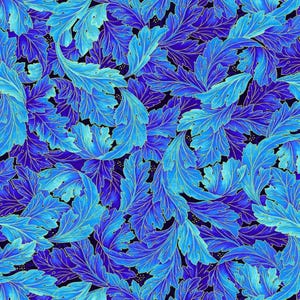 Floral luminoso con mariposas sobre fondo negro CM2983-Negro de Chong A Hwang para Timeless Treasures imagen 6