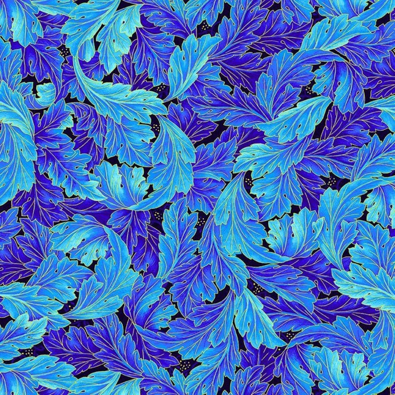 Floral luminoso con mariposas sobre fondo negro CM2983-Negro de Chong A Hwang para Timeless Treasures imagen 6