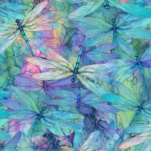 Dragonfly Illusions Packed Dragonflies CD3205-Dream from Timeless Treasures Fabrics