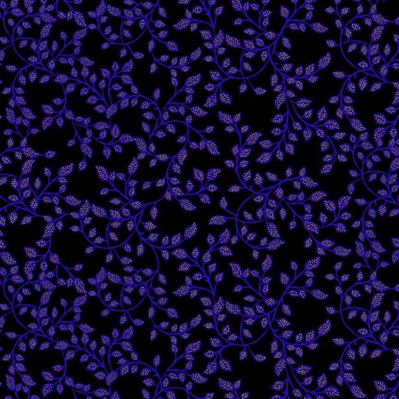 Floral luminoso con mariposas sobre fondo negro CM2983-Negro de Chong A Hwang para Timeless Treasures imagen 7