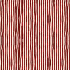 May include: A seamless pattern featuring vertical stripes in alternating shades of red and off-white. The stripes have a slightly wavy, hand-drawn appearance, creating a textured and organic feel. The design is suitable for various applications.