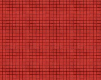 Red Windowpane Plaid Fabric: Christmas Quilter&#39;s Cotton