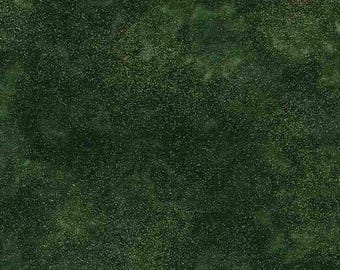Shimmer Dark Green Fabric with Gold Metallic Accents from Timeless Treasures Fabrics