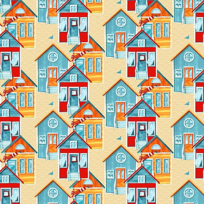 Surf's Up! Scooters and Bicycles on a Soft Gold Background 1165-44 from Henry Glass Fabrics image 5