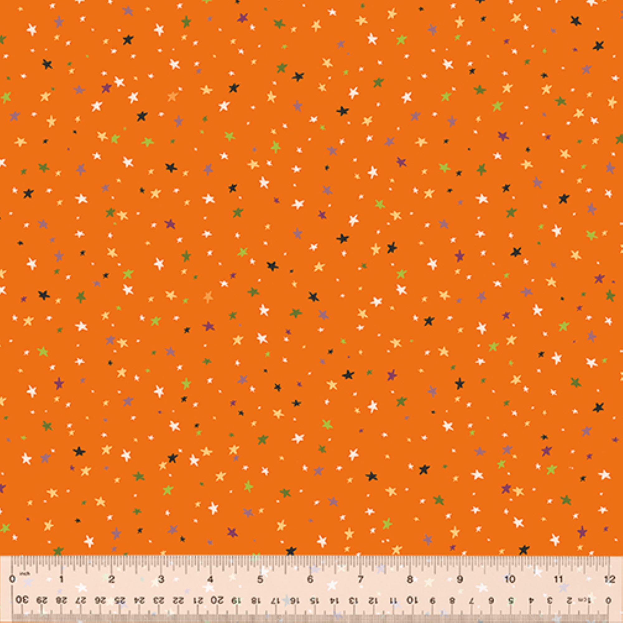 Scaredy Cats Tiny Stars on Orange 53538-8 from Windham Fabrics