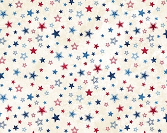 Stars & Stripes Stonehenge 14 Stars on Ivory 29047-12 from Northcott Fabrics
