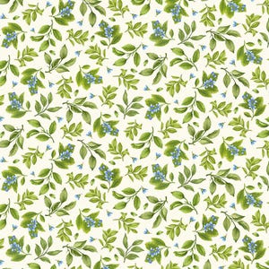 Limoncello Lemon Leaves and Buds on Cream Background CD3448-Cream from Timeless Treasures Fabrics