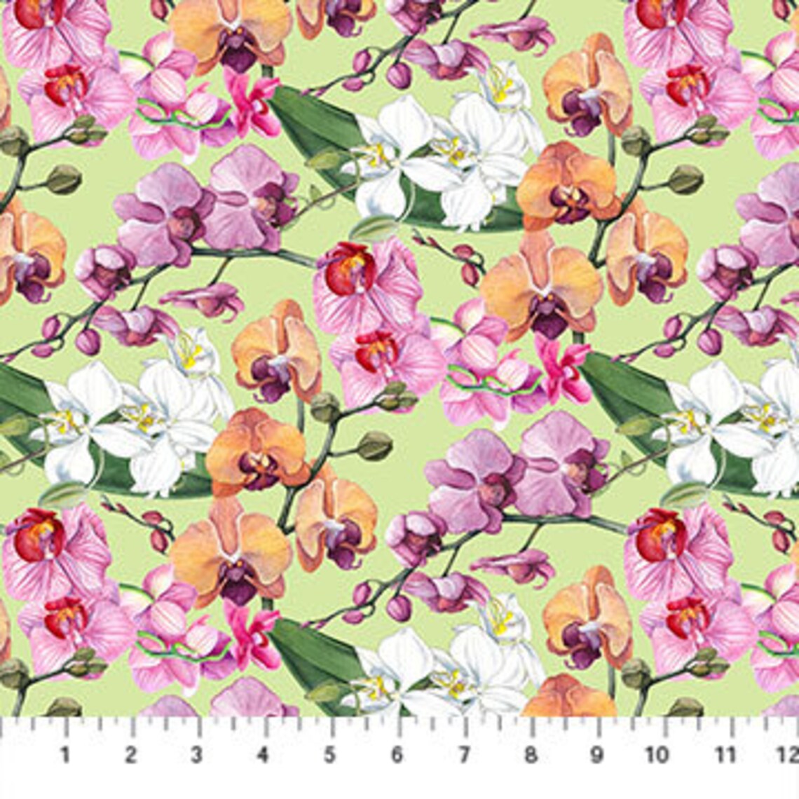 Orchids in Bloom DP2387074 from Northcott Fabrics Etsy