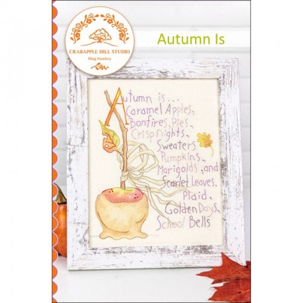 Autumn Is Embroidery Pattern by Meg Hawley for Crabapple Hill